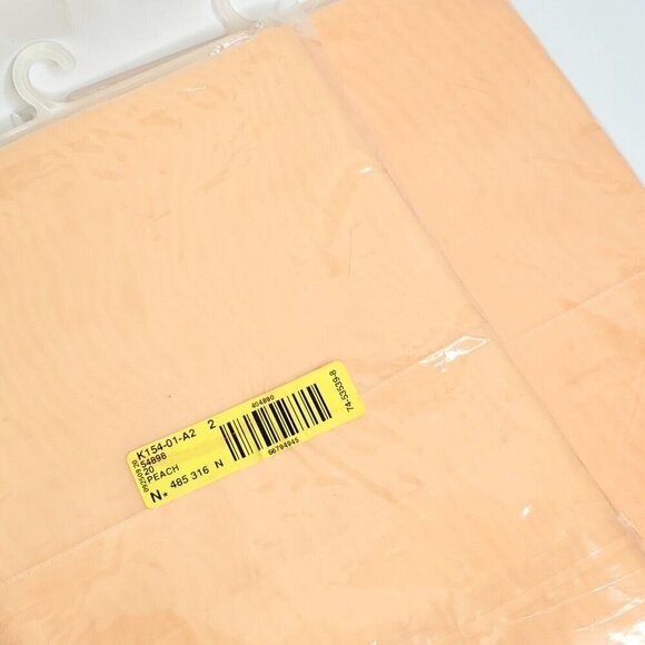 Voile Sheer Panel Curtains Peach Orange 60X45 Each 1 Pair Drapes NEW - Picture 6 of 6